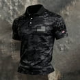 thumbnail image 2 of Hsovts Patriotic Golf Shirts for Men USA American Flag Polo Shirt 4th of July Camo Short Sleeve Business Casual Collared Tops 2026 Gray 4XL, 2 of 4