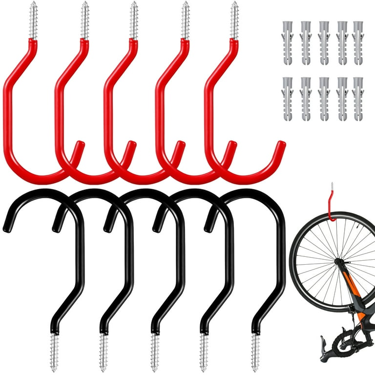 10 Pcs Bike Hooks Heavy Duty Screw-in Style Bicycle Storage Hooks