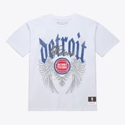 Men's Mitchell & Ness White Detroit Pistons Old English Classic T-Shirt