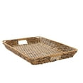 thumbnail image 3 of (2 pack) Better Homes & Gardens Beige and Black Resin Rattan Rectangular Serving Tray, 3 of 8
