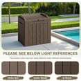 thumbnail image 3 of XgoodX 31 Gallon Resin Deck Box Waterproof Indoor Outdoor Storage Boxes for Patio Furniture Cushions and Garden Tools (Brown, 31gallon-2 Packs), 3 of 8