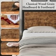thumbnail image 4 of VECELO Queen Size Metal Platform Bed Frame with Wooden Headboard and Footboard, Strong Metal Slats Support/No Box Spring Needed, Brown, 4 of 11