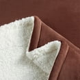 thumbnail image 4 of Host & Home Plush Sherpa Throw Blanket, Plush Mink Velvet Face with Plush Sherpa Reverse, 50x60, Brown, 4 of 7