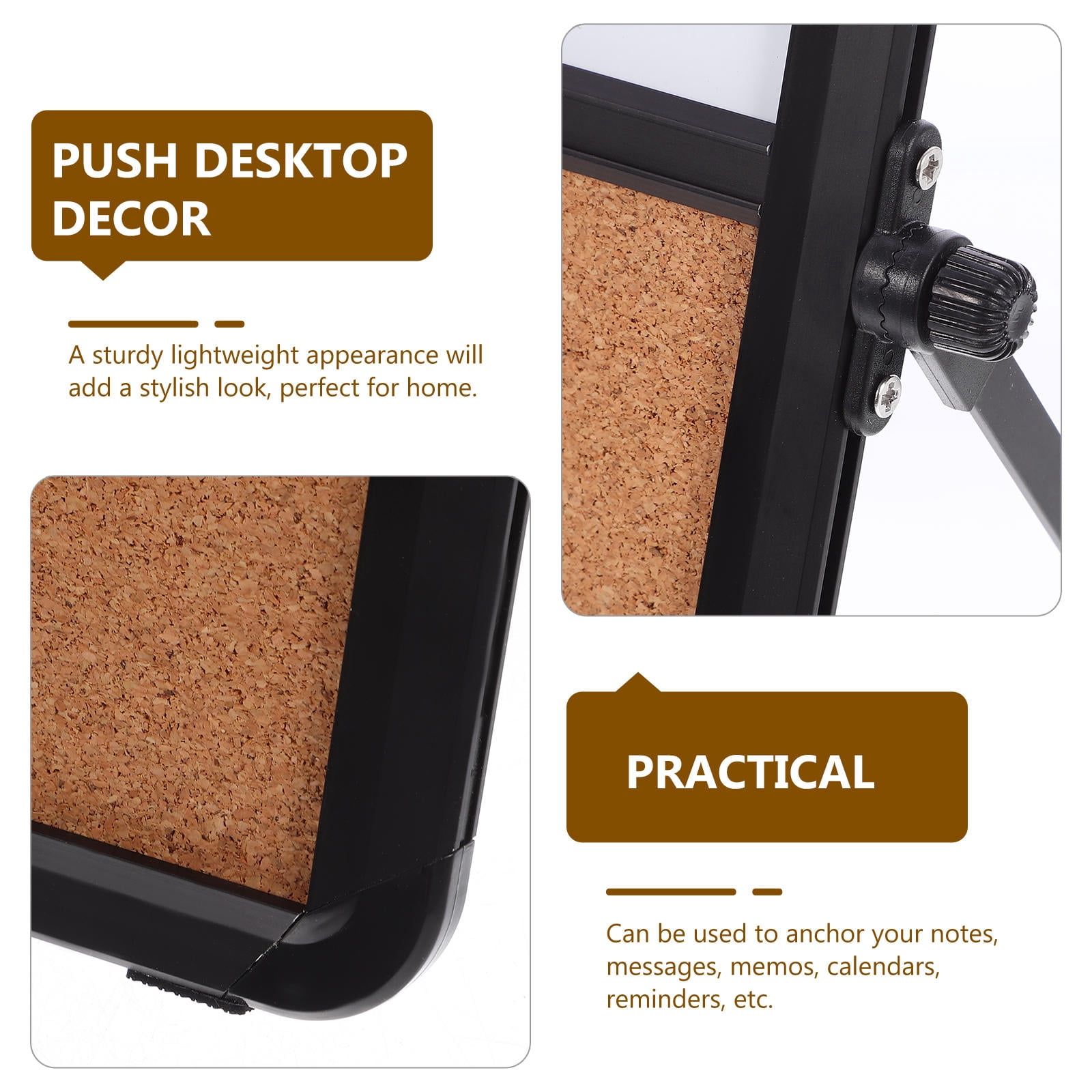 HOMEMAXS Cork Bulletin Board for Home Office with Aluminium Alloy Frame Assorted Color 7.87x5.91 Inches