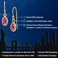 thumbnail image 2 of Gem Stone King 14K Yellow Gold Pink Mystic Topaz Earrings for Women | 1.00 Cttw | Gemstone November Birthstone | Oval 6X4MM, 2 of 6