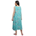 thumbnail image 3 of Moomaya Printed Womens Button Placket Mid Long Nightdress Cotton Night Gown, 3 of 6