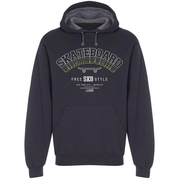 Skateboard Free Sk8 Style Hoodie Men -Image by Shutterstock, Male 5X-Large