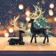 thumbnail image 3 of Christmas Resin Crafts European And American Style Home Decoration Electroplating Couple Deer Living Room TV Cabinet Home Furnishings, 3 of 5