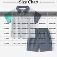thumbnail image 3 of Fesfesfes Boy's 2 Piece Outfits Casual Short Sleeve Turndown Collar Button Shirt and Shorts 2Pcs Shorts Summer Clothing Set(Khaki,7 Years), 3 of 9