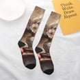 thumbnail image 4 of Daiia Sports Socks Vintage Floral Vase With Books Printed Novelty Crew Socks for Men Women Knee High Socks Cotton Socks Soft & Breathable Support Unisex Socks, 4 of 9