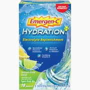 Emergen-C Hydration+ (18 Ct, Lemon Lime Flavor) Hydration Powder Mix