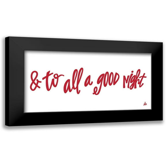 Barrett, Erin 14x9 Black Modern Framed Museum Art Print Titled - and to All a Good Night