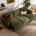thumbnail image 2 of CHIC HOUSE 104" Electric Extendable Sofa Bed with Triple Motor, Convertible Smart Power Reclining Sleeper Sofa Deep Seat 3-Seat Couch with Solid Wood Frame in Velvet, Green, 2 of 11