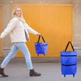 thumbnail image 4 of OUSITAID Home Essentials Portable Shopping Wheel Bag Tug Bag Telescopic Roller Bag Supermarket Shopping Bag Shopping Cart Foldable Backpack Home Organizer Container on Clearance, 4 of 5
