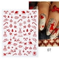 thumbnail image 5 of Christmas Nail Stickers Snowman Santa Doodle Abstract 3D Self Decals for Girls Holiday Party Designs, 5 of 5