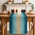 thumbnail image 2 of Table Runner 90 Inches Long for Kitchen Dining, Turquoise Ombre Dresser Scarf Farmhouse, Dining Table Decorations for Wedding/Parties, Modern Yellow Gradient Farmhouse Art 13 x 90 In, 2 of 8