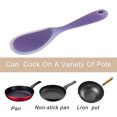 thumbnail image 5 of 8.7" Silicone Soup Ladle Spoon Wood Hand Restaurant Kitchen Scoop Utensil Cooking Supplies Purple, 5 of 7