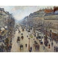 thumbnail image 3 of Pissarro, Camille 14x12 Black Modern Framed Museum Art Print Titled - Boulevard Montmartre, Morning, Cloudy Weather, 3 of 5