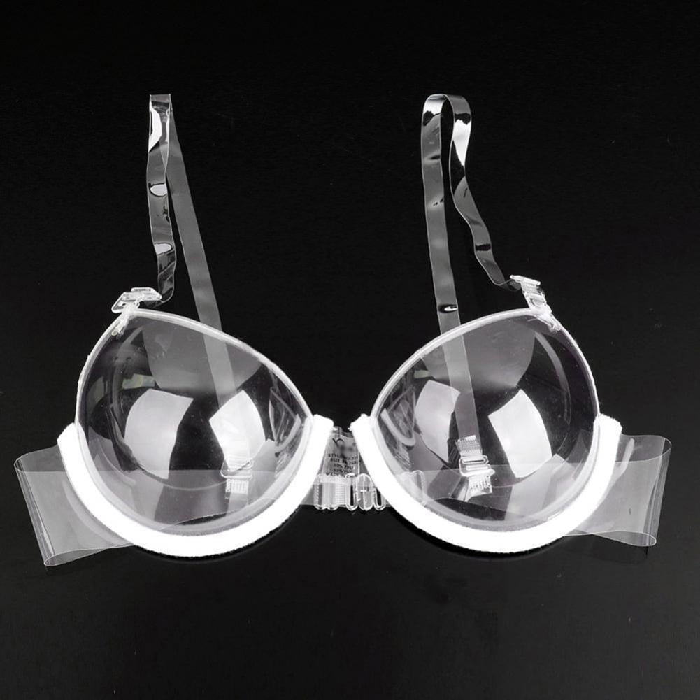 Besufy Transparent 3/4 Cups Lady Bra ,Adjustable Shoulder Straps Coverage  Transparent Plastic Clear Strap Invisible Bra Women Underwear - Walmart.com