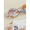 thumbnail image 6 of aturustex Toddler Girl Casual Tracksuit Pant Outfits 0 6M 12M 18M 2T 3T Infant Long Sleeve Sweatshirts Floral Print Pullovers Crew Neck Tops with Sweate Sweat Suits Spring Fall Daily Clothes, 6 of 7