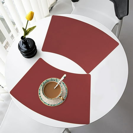 

WLAGOOD Home on Clearance!Stylish Insulating Pads Fan-shaped Insulating Pads Table Mats Round Table Cutlery Scalloped Table Decorations Leather Waterproofing And Oilproof Table Mat