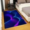 thumbnail image 3 of 4x6ft Crystal Velvet Area Rug - Line Decoration - Easy To Clean - Non-Shedding - Low Pile - Soft Feel - For Living Room, Bedroom, Playroom, Music Room, 3 of 7