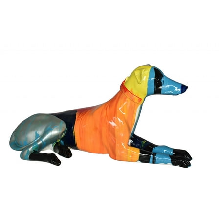 Modern Looking Greyhound Dog Statue Made of Resin Size: 19" x 9" x 12"H
