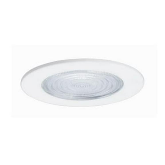 Jesco Lighting TM5507WH Line Voltage Shower Trim with Fresnel Lens Trim- White