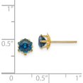 thumbnail image 4 of 14K Yellow Gold Madi K 5Mm Cz Birthstone (Dec) Earrings (Width 5) (Length 5) - Jbsp, 4 of 5