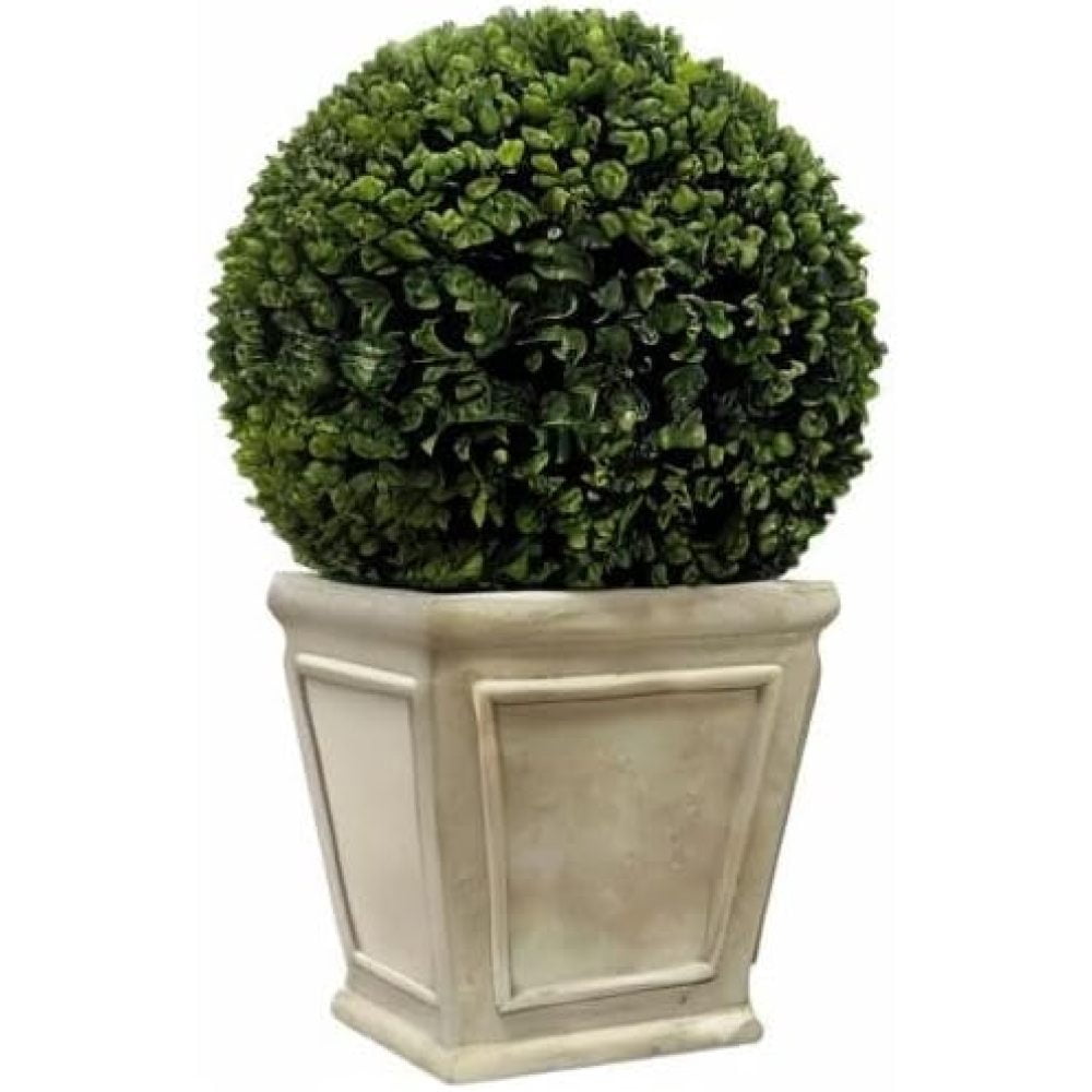 Holaki 23" Artificial Plant Topiary Ball, Ball Topiary in Square Pot for Home Office Outdoor and Indoor Decor Porch Plants