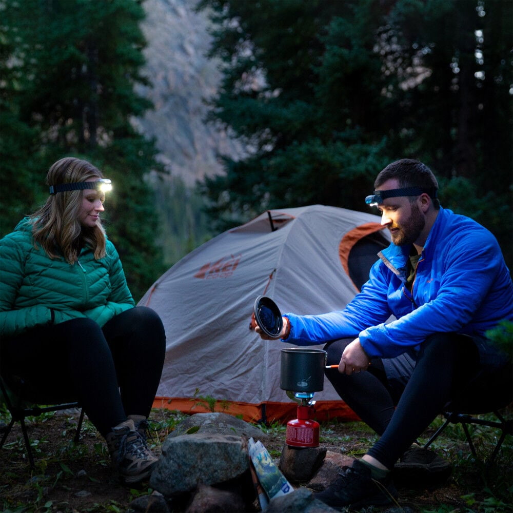 Nite Ize Radiant RH2 PowerSwitch Rechargeable Headlamp - Hands-Free Flashlight Alternative - Headlamp for Backpack Gear, Camping Equipment & More - Waterproof & Lightweight Headlamp - Black/Grey