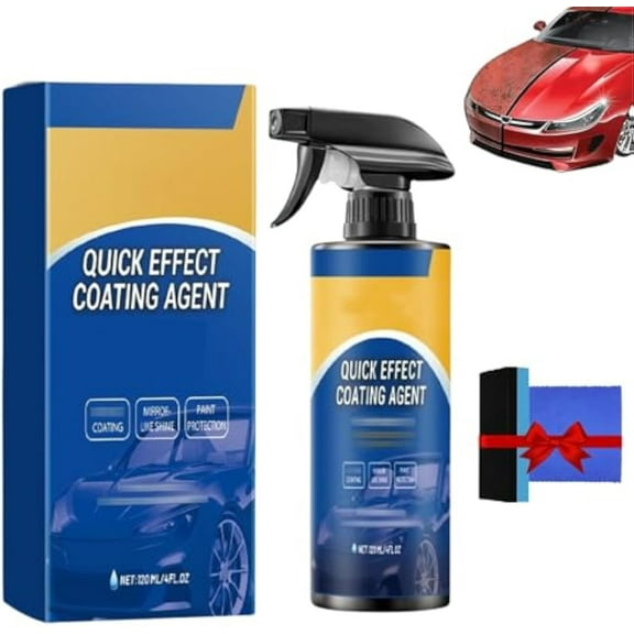 Wickeffect Coating Agent, 3 in 1 Advanced Car Quick-Acting Coating Agent Spray, Waterless Wash Coat Wax Polish Sprays for Car Care and Paint Repair, for Shine & Protection