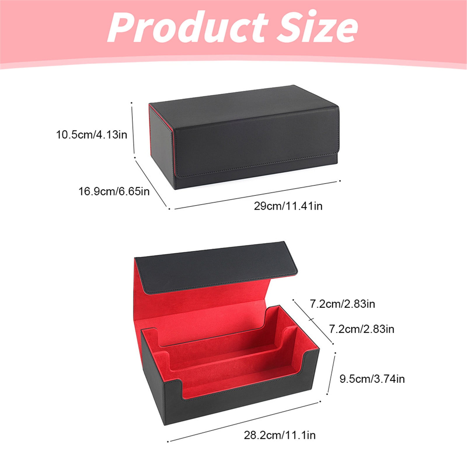 1 Card Storage Box Clearance! 1200 Capacity Pu Leather Storage Box with Strong Closurepremium Collector’S Case for Trading Game Cards