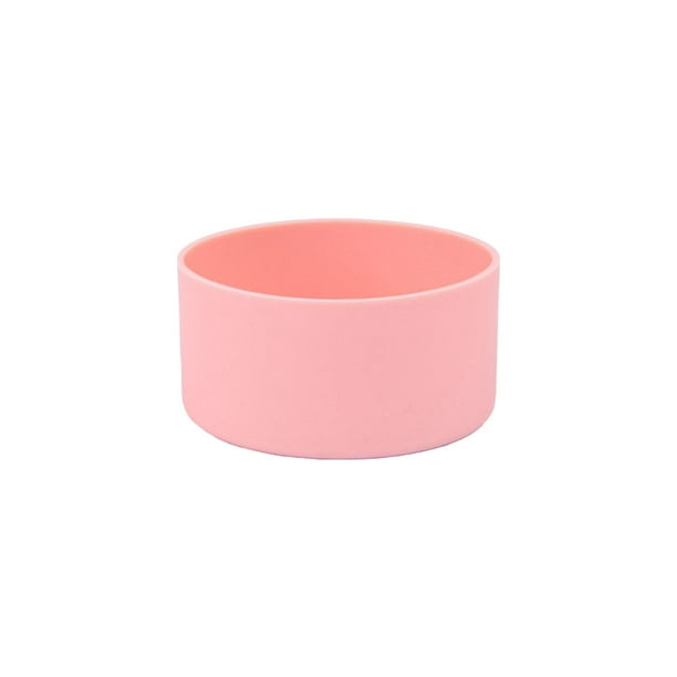 Funda protectora de silicona para botellas de agua, antideslizante, fácil de poner y quitar. Rosado