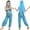Sky Blue, variant on WOYY Kids Girls Sequin Belly Dance Outfits for Stage Performance Party, Sizes 2-16