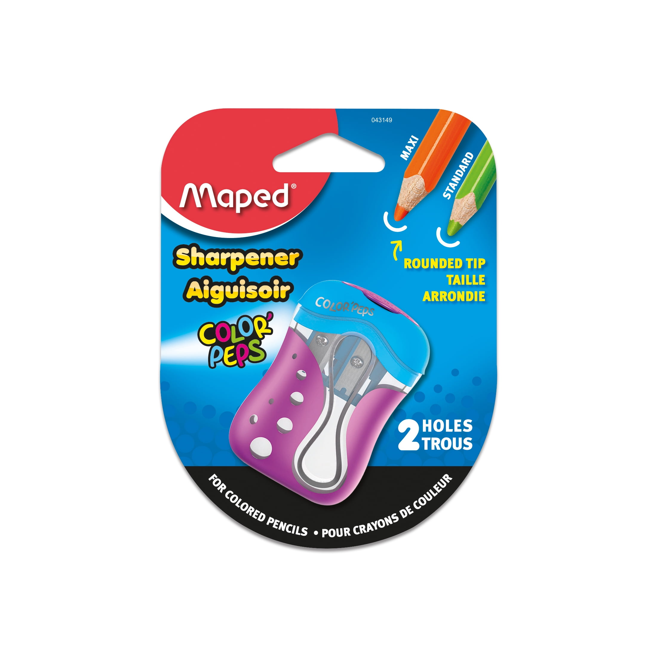 Maped Color' Peps 2-Hole Colored Pencil Canister Sharpener