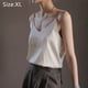 thumbnail image 2 of Camisola de satén con cuello en V para mujer, blusa holgada sin mangas con tirantes finos, 2 of 5