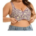 thumbnail image 6 of YWDJ Bras for Women Full Coverage Wireless Plus Size Push up No Wire Comfort Straps Support Bralette Breathable Soft Bra for All Shapes Sagging Breasts Purple 40, 6 of 7
