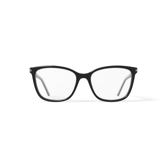 Walmart Women's XSLV03AS-01 Square Prescription Eyeglasses with Case, Black