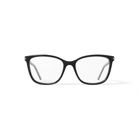 Walmart Women's XSLV03AS-01 Square Prescription Eyeglasses with Case, Black