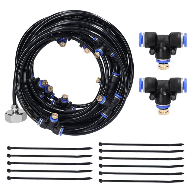 Système de Refroidissement par Brumisation Extérieur 8M/10M/18M/23M Arroseur de Jardin Patio Kits de Pulvérisation de Refroidissement 1/2