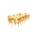 thumbnail image 4 of Grade-A Teak Dining Set: 10 Seater 11 Pc: 118" Rectangle Table And 10 Giva Arm Chairs Outdoor Patio WholesaleTeak #51GV2411, 4 of 4