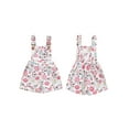 thumbnail image 2 of vera natura Little Girl Denim Overalls Flower/Chicken/Cow Print Jeans Strap Suspender Shorts Outfit, 2 of 8