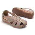 thumbnail image 1 of Sandalias planas huecas con punta redonda Retro Low-top Roman Zapatos de mujer Wmkox8yii shjk3936, 1 of 3