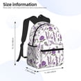 thumbnail image 4 of Lsque Lavender Flowers Classic Casual Backpack - Large Capacity Water-Resistant Backpack for School, Work, Travel, and Outdoor Activities, 4 of 8