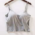 thumbnail image 6 of Gufahion Camisole Tank Tops for Women with built in bra Summer Camisole V Neck Crop Tops with Adjustable Spaghetti Strap 2-Pack, 6 of 9