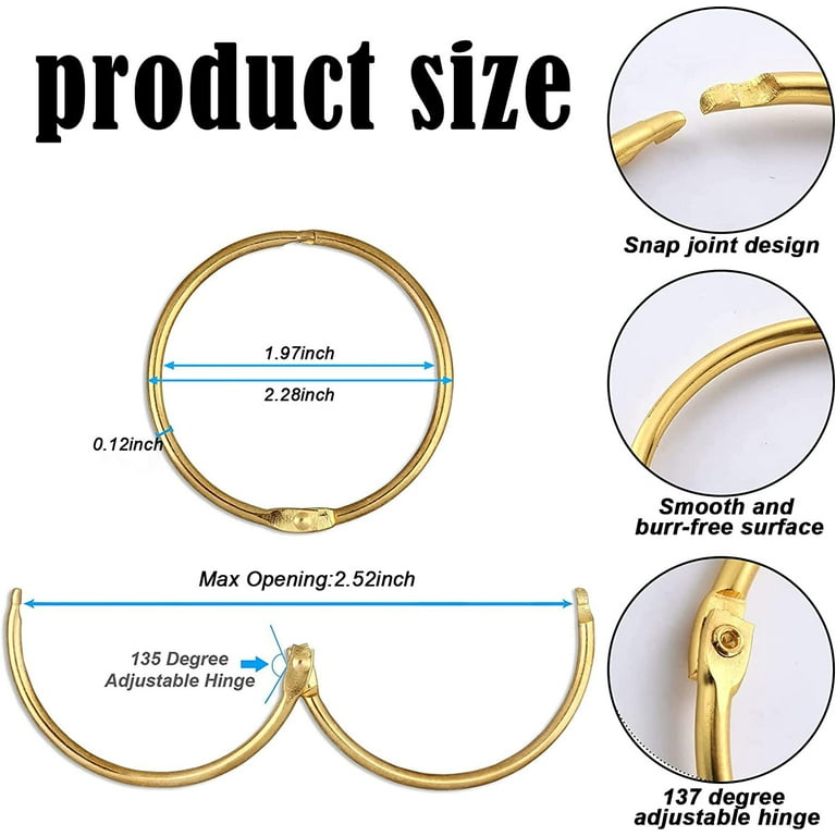 24 Pack Shower Curtain Rings,Rust Proof Shower Curtain Hooks for  Bathroom,Circular Decorative Shower Curtain Rings and Hooks for Shower  Rod,Metal