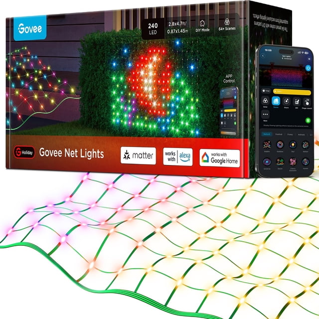 Luces de Red Govee H6810 RGBIC Inteligentes 240 LED IP65 WiFi Bluetooth