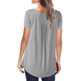 thumbnail image 4 of adviicd Tank Tops for Women Summer V Neck Summer T-Shirt Vest Women Tops Grey L, 4 of 5