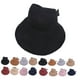 thumbnail image 4 of Wosthever Sombreros de verano para mujer, sombrero de sol con protección y detalle de lazo de ala ancha para mujer, novedad Escalada ladrillo rojo A rayas, 4 of 6
